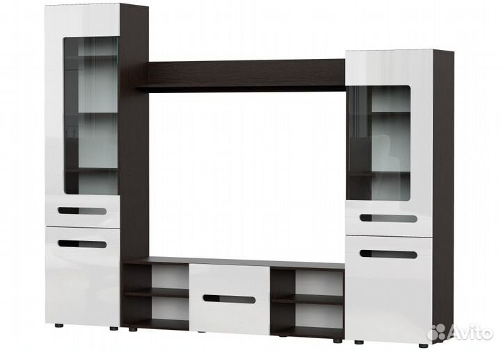 Готовые гостиные Fang венге - белый глянец