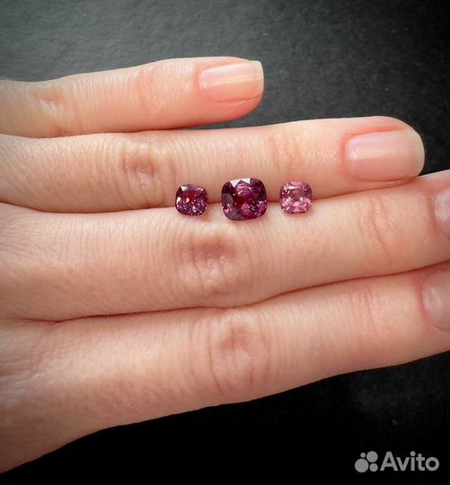 Шпинель лот 3 шт 2,35 ct