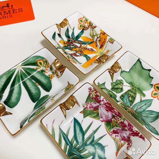 Пепельница фарфор Hermes Passifolia набор