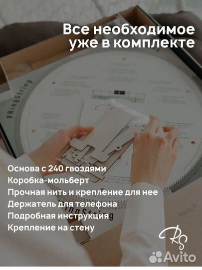 Картина RingString нитью из фотографии