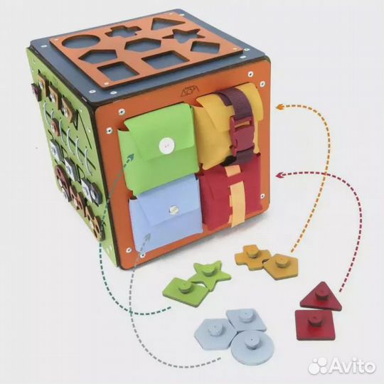 Бизиборд Занятный куб