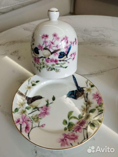 Чайный подарочный набор фарфор сахарница лимонница