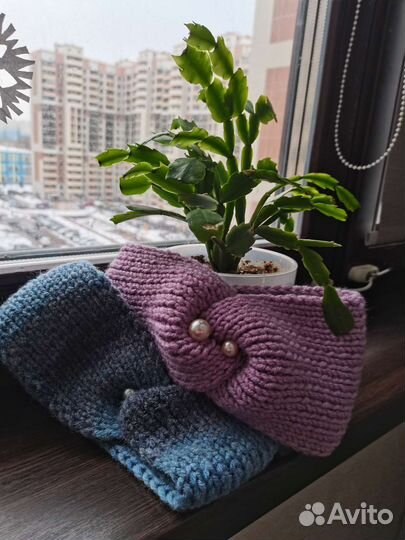 Повязка на голову вязаная