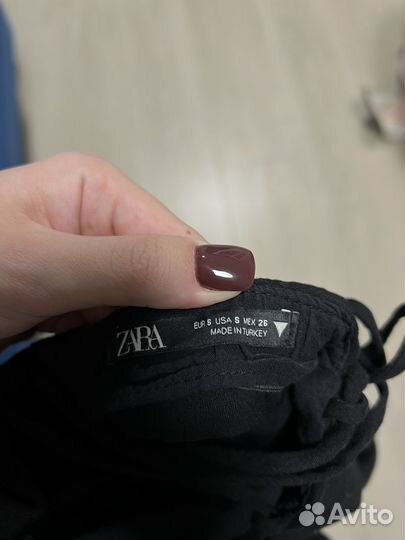 Платье zara xs-s черное летнее