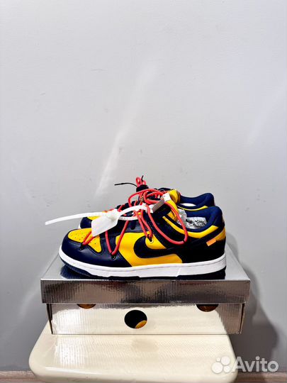 Off-White X Nike Dunk Low Michigan кеды оригинал