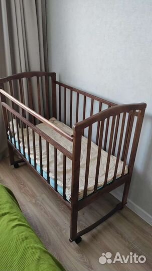 Детская кроватка с матрасом IKEA