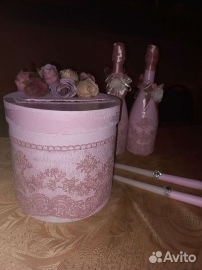 Свадебные бокалы ручной работы