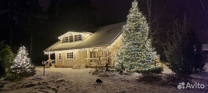 Гирлянда уличная Нить 10 метров 100 Led