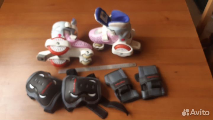 Роликовые коньки детские с защитой