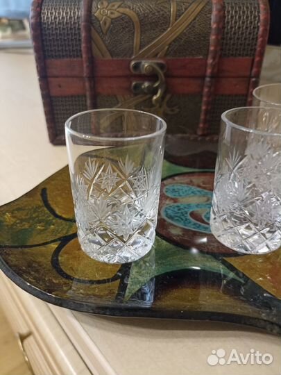 Стопки хрустальные, набор, пр-во Югославия