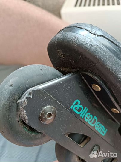 Ролики унисекс подростков радужные размер 37-38