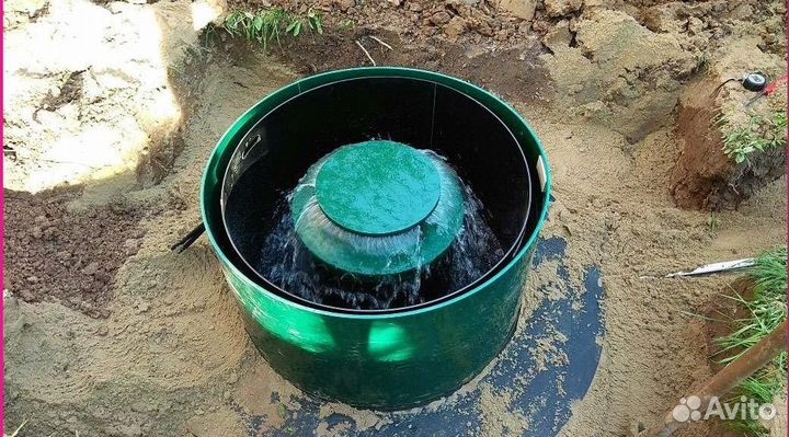 Септик без откачки под ключ + монтаж