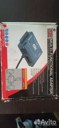 Переходник USB to SATA IDE AgeStar fubcp черный