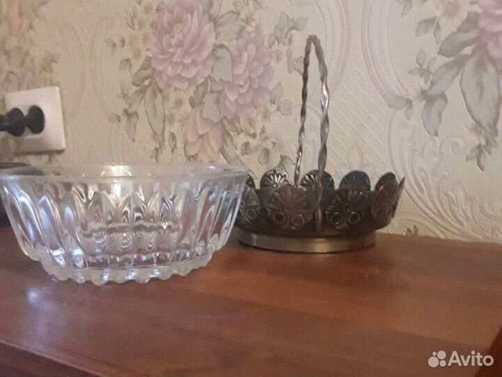 Конфетница СССР с подставкой