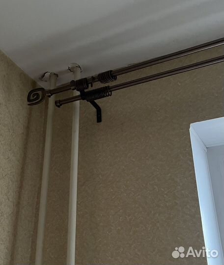 Карниз для штор металлический двухрядный 3 метра