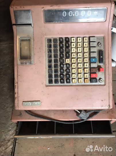 Аппарат кассовый СССР ока с денежным ящиком