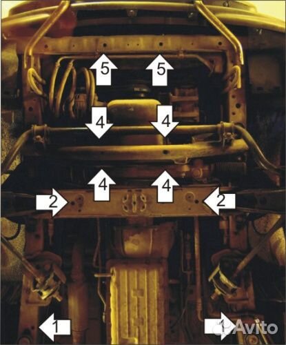 Защита картера двигателя и кпп Hyundai H1 I