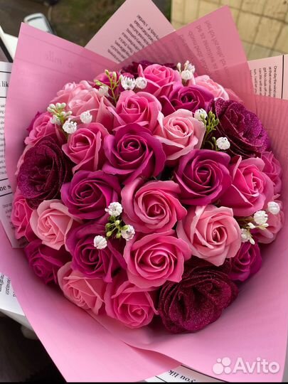 Букет из мыльных роз, цветы с доставкой