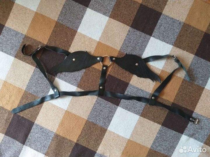 Портупея с крыльями натуральная кожа