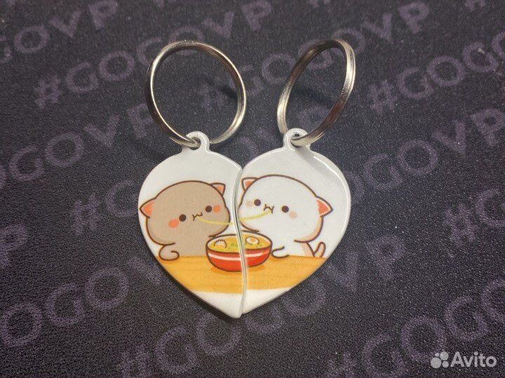Парные брелки с котиками