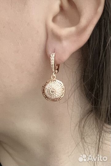 Серьги под золото Versace style