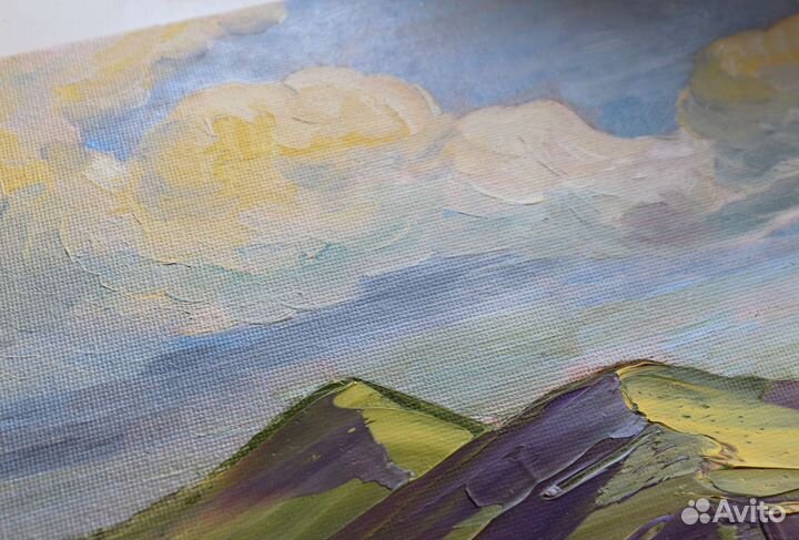 Оригинальная картина маслом горы