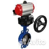 Затвор дисковый поворотный DN.ru WCB-316L-viton Ду125 Ру16, корпус - углеродистая сталь WCB, диск