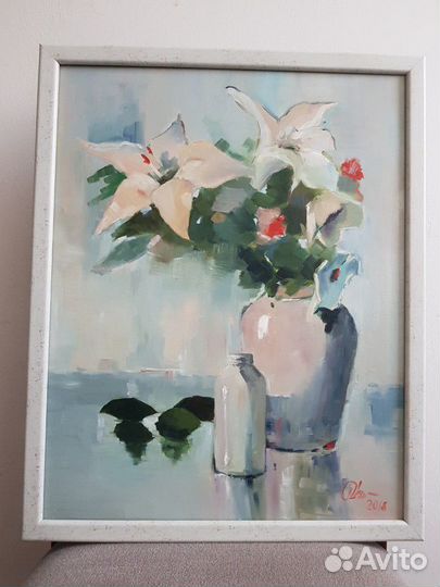 Картины маслом, Лилии, Современная живопись