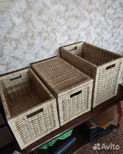 Корзины плетёные для хранения