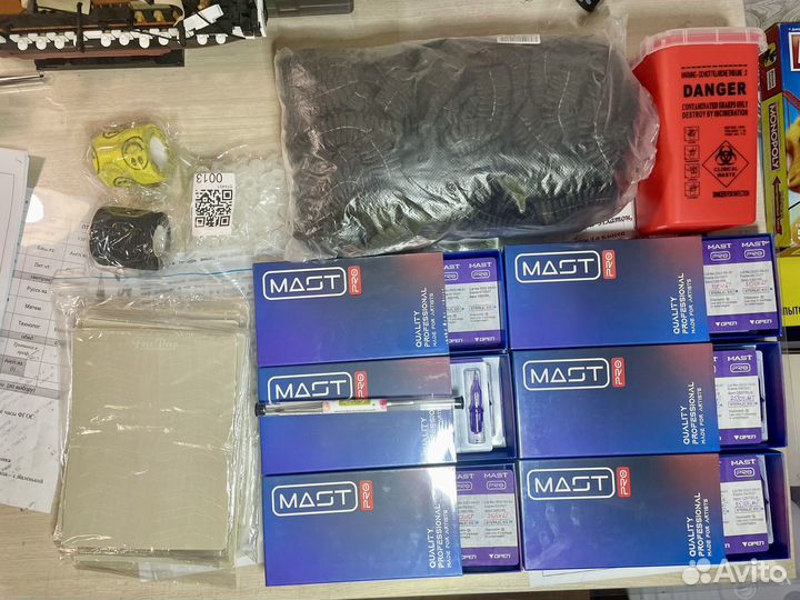 Набор для перманентного макияжа б/у, тату машинка