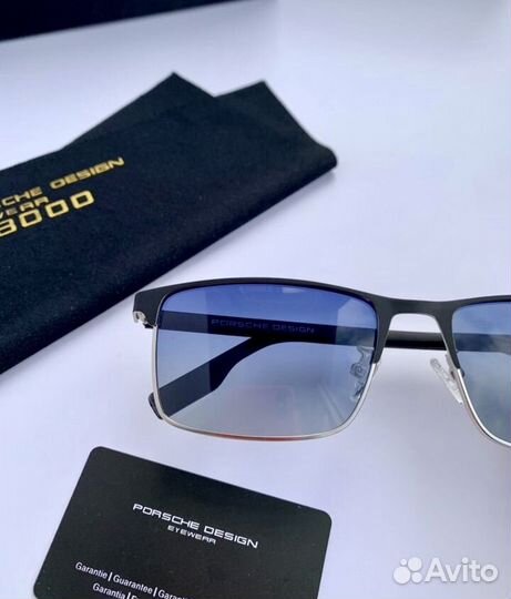 Очки porsche design голубые металлические