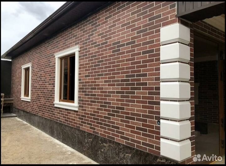 Гибкий кирпич на сетке для фасадов и интерьера