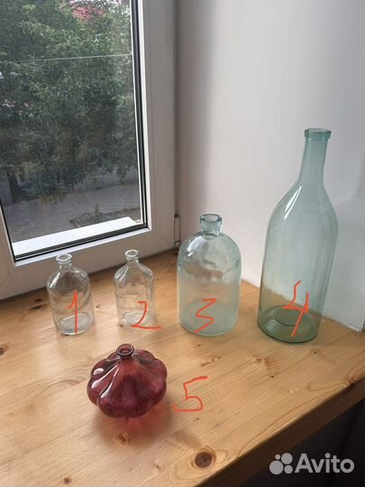 Ваза икеа, бутылки четверть