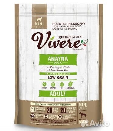 Vivere Dog Adult Mini (Ягненок, утка, курица)