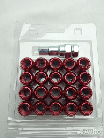 Гайки Topfit N028 (комплект 20шт.) (Красные)