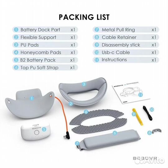 Крепление bobovr P4 + Аккумулятор