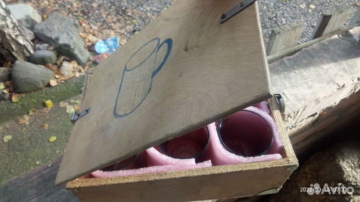 Кружки стеклянные 6 штук в боксе