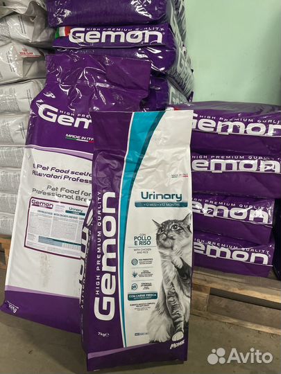 Корм доя кошек 20 и 7 кг Gemon Urinary