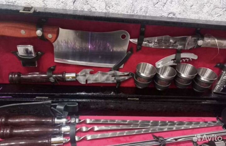 Шампурa подарочные в кейсе