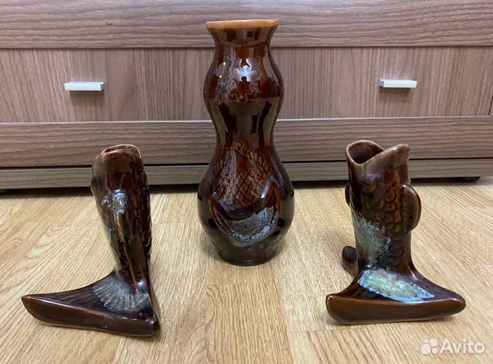 Ваза, карандашница / салфетница керамика СССР