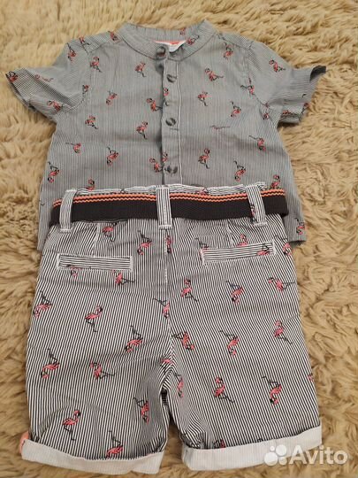 Летний костюм на мальчика 74