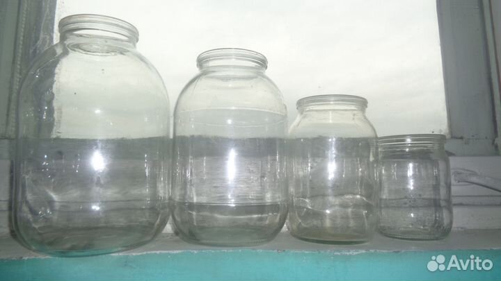 Стеклянные банки под закатку Б/У разных объёмов