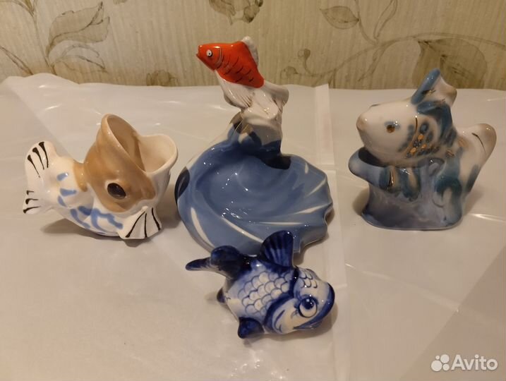Фарфоровые статуэтки рыбки,германия