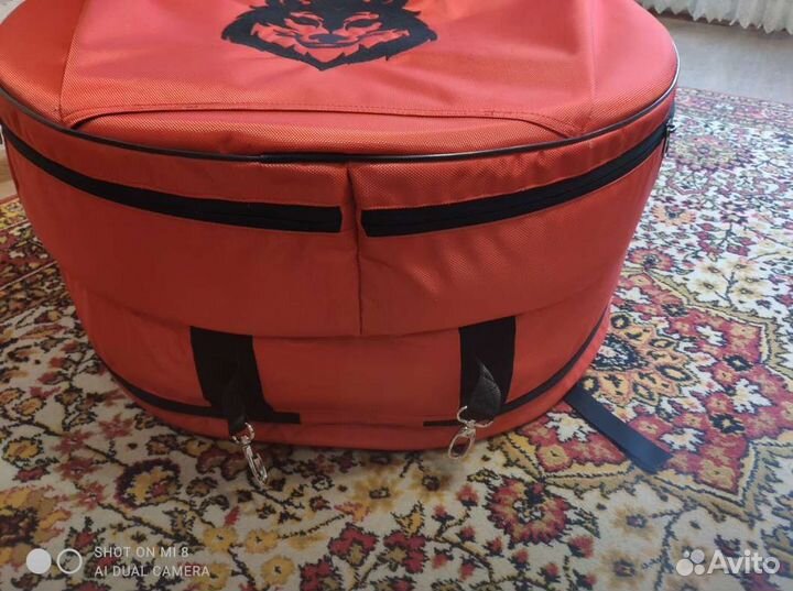 Чехол на 2 бубна 63*15. С боку и снизу карабины