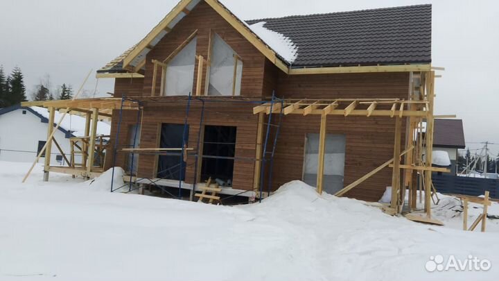 Дом под ключ, фундамент, газобетон, каркас, крыша