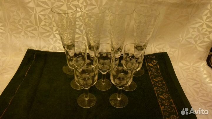 Фужеры и рюмки, хрусталь и стекло времён СССР
