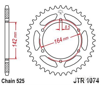 Звезда ведомая JTR1074 44