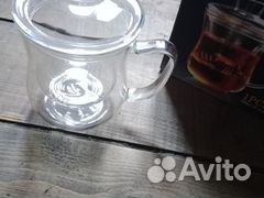 Чашка заварочная новая с ситом и крышкой