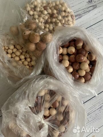 Можжевеловые бусины набор фурнитуры