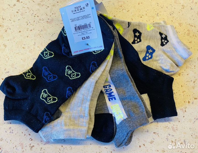 Носки новые Джойстики Англия 5пар р 27-30